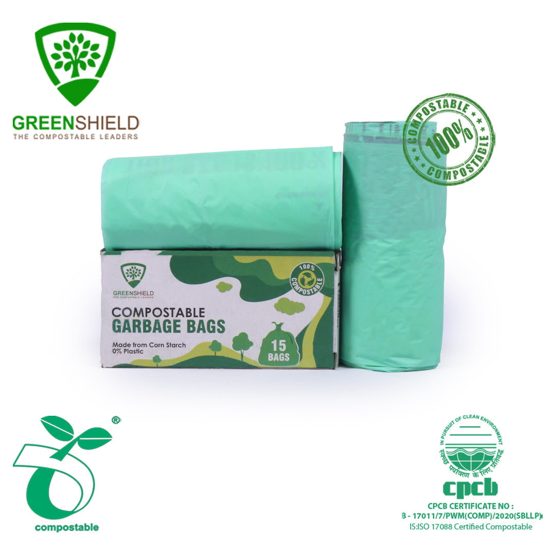 ecomelo Certified Compostable Food Scrap Bags 13 Gallon492 Liter 50  count Extra thick 09 Mils Organic Waste Kitchen Trash Bags certified US  BPI ASTM D6400 HOME Compostable EN13432  AS5810 price in